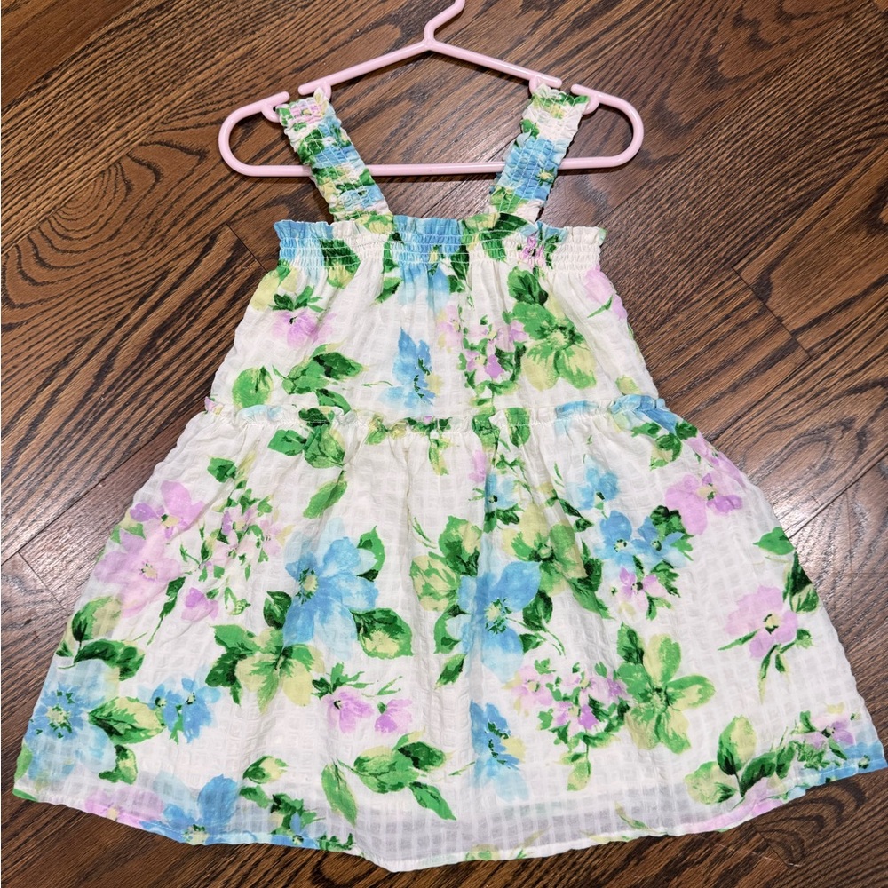 Old Navy Floral Dress with Blue and Green Accents